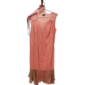 CoVelo Clothing NWT Sleeveless Diamond A-Line Maxi Dress Salmon Medium Formal